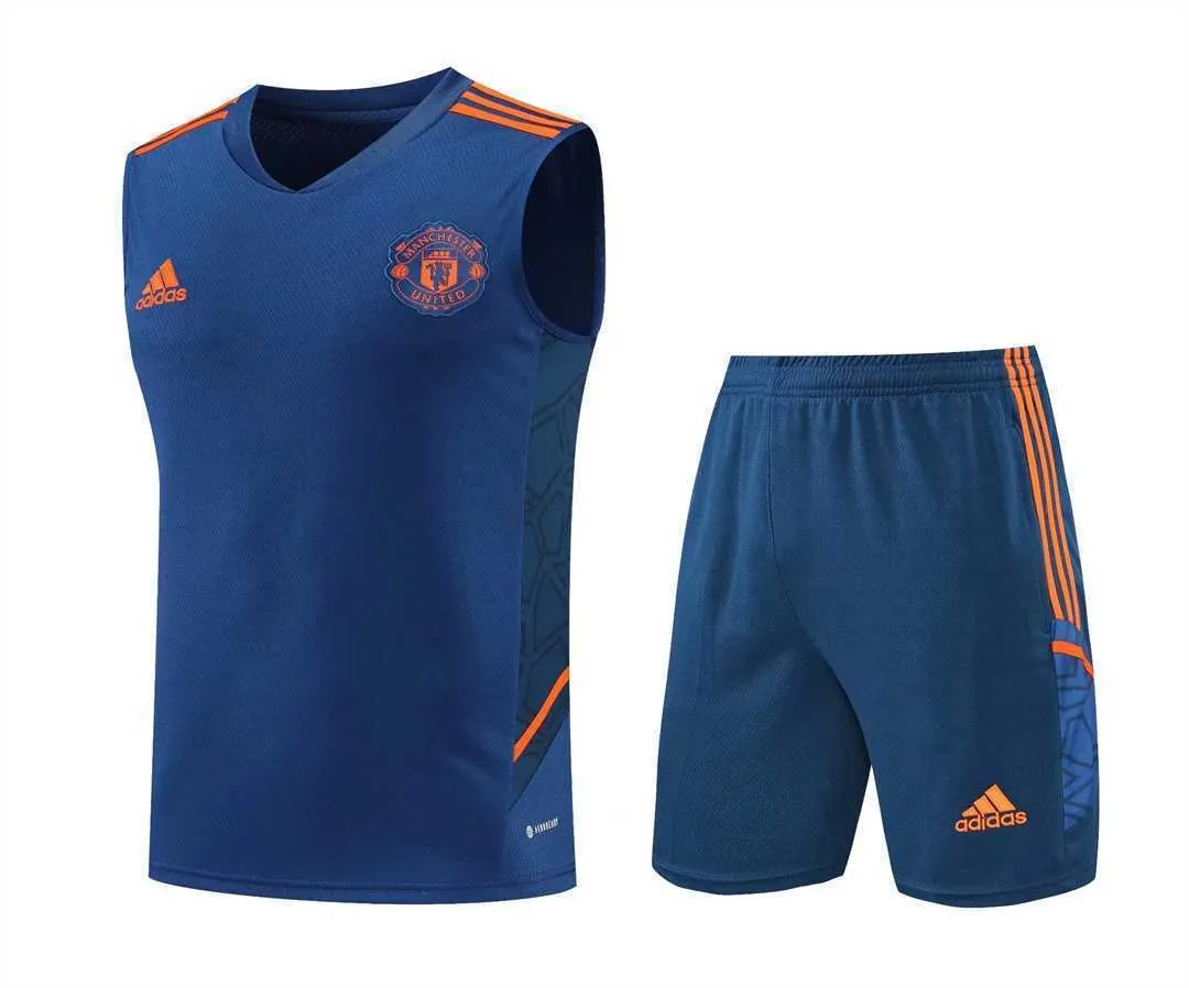 22-23 Manchester United vest training suit kit navy blue 24