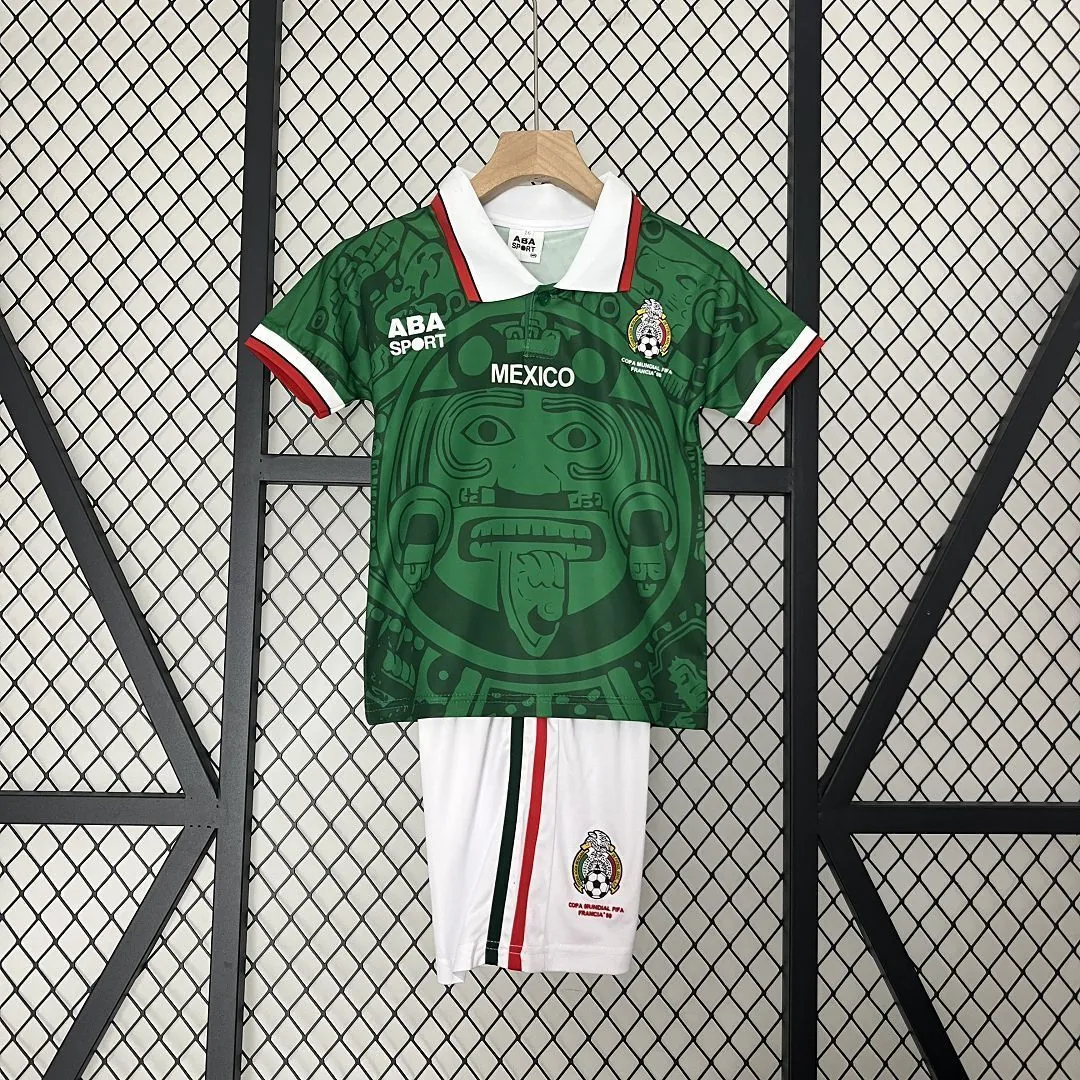 1998 Mexico Home Kids Retro Kits World Cup Shirt Soccer Jerseys Yupoo 10