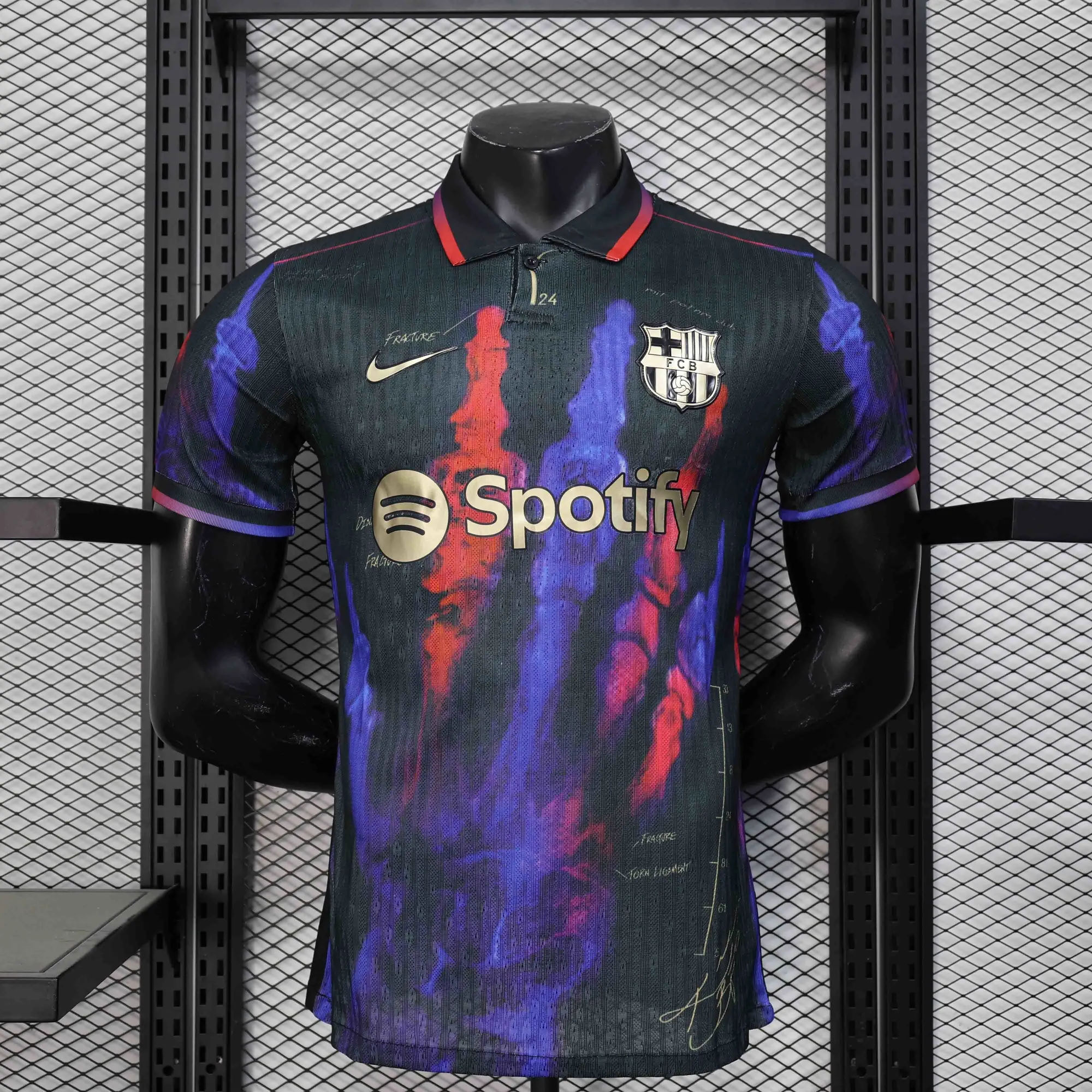 25-26 Barcelona Finger Special Edition Kit Player Version Shirt AAAAJersey Dropship Yupoo 4