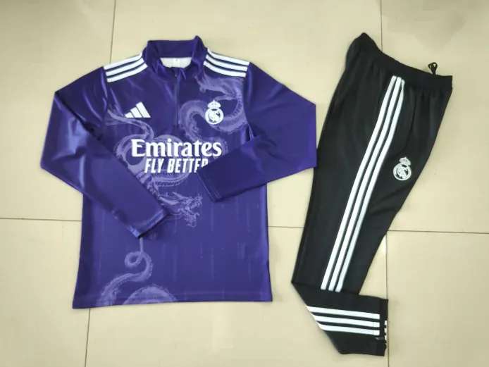 24-25 Real Madrid Long Sleeve Training Suit Football Shirts 1