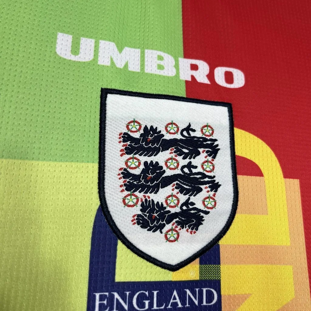 95-96 England Retro GoalKeeper Long Sleeve Kit Vintage Shirt Soccer AAAAJersey Yupoo 4