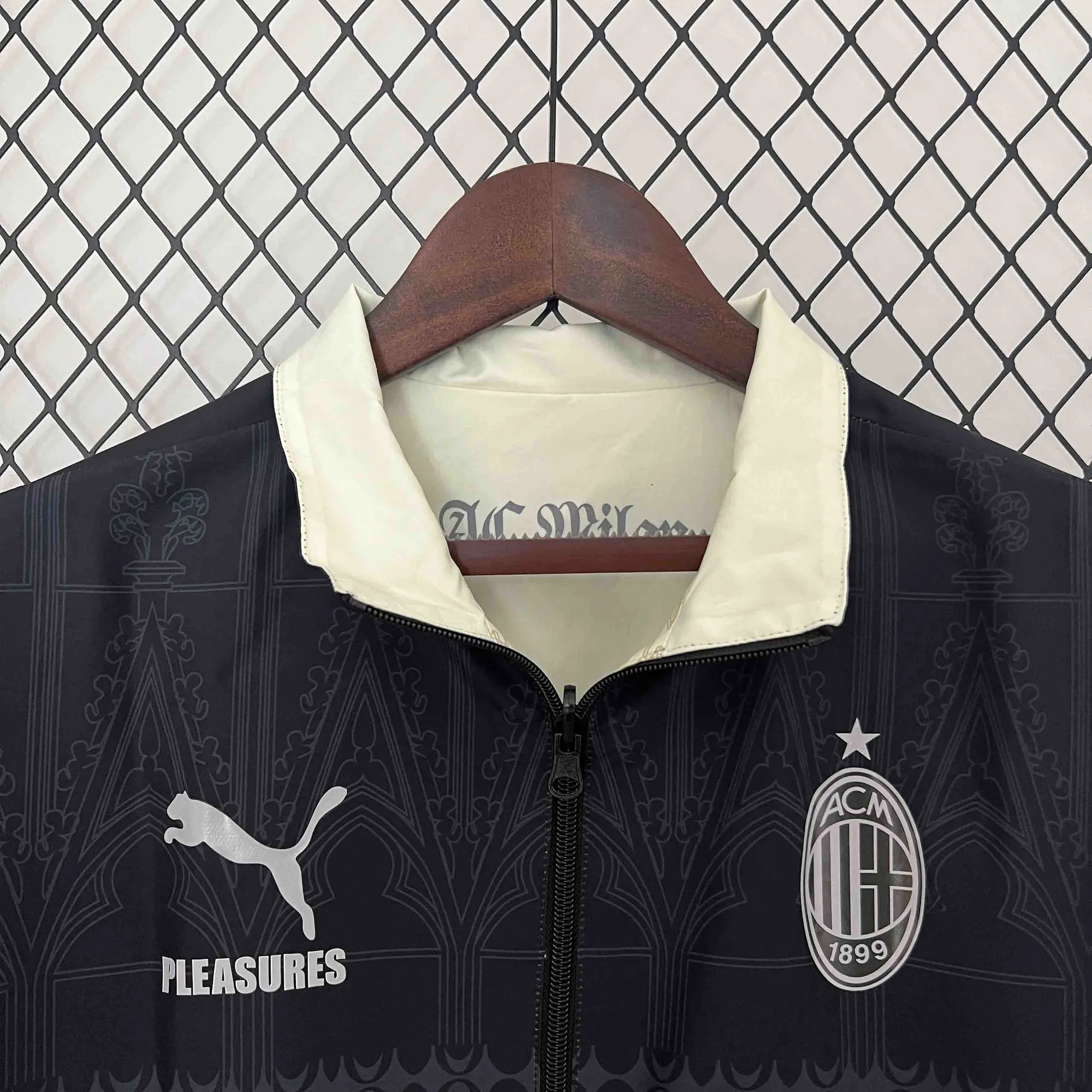 23-24 AC Milan Trench Coat Reversible Windbreaker Double-Sides Jacket AAAAJersey Yupoo 2