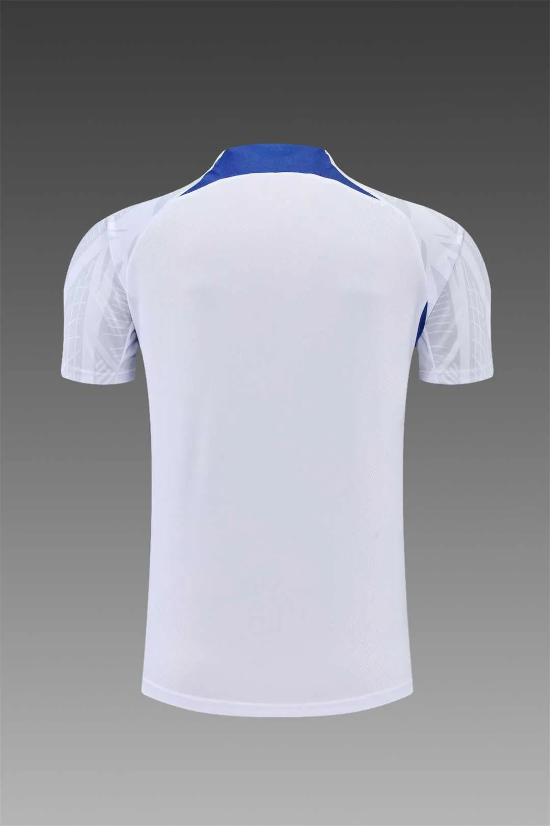 2022 France Training Suit Short Sleeve Kit White Blue 12
