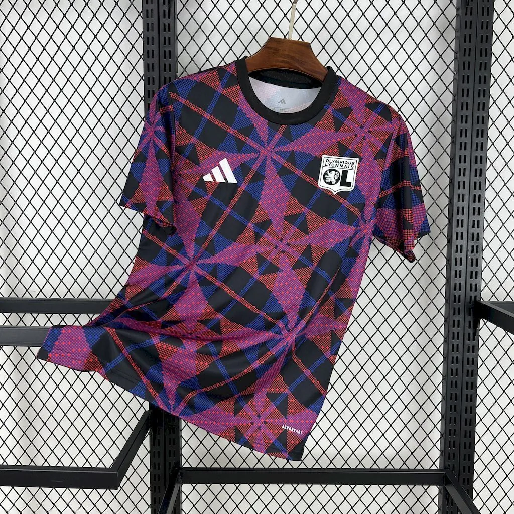 25-26 Lyon Pre-Match T-Shirt Football Apparels Soccer AAAAJersey Yupoo 5