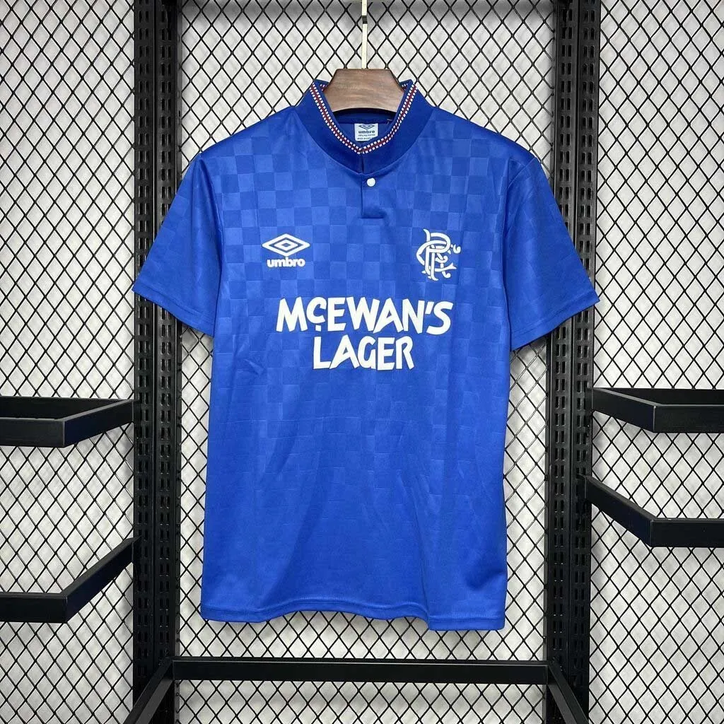 87-90 Rangers Home Retro Kit Vintage Shirt Sport AAAAJersey Yupoo 7