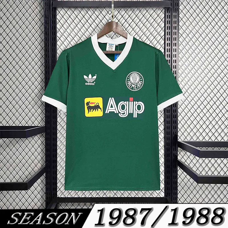 87-88 Palmeiras Home Retro Kit Vintage Shirt AAAAJersey Supplier Yupoo 3