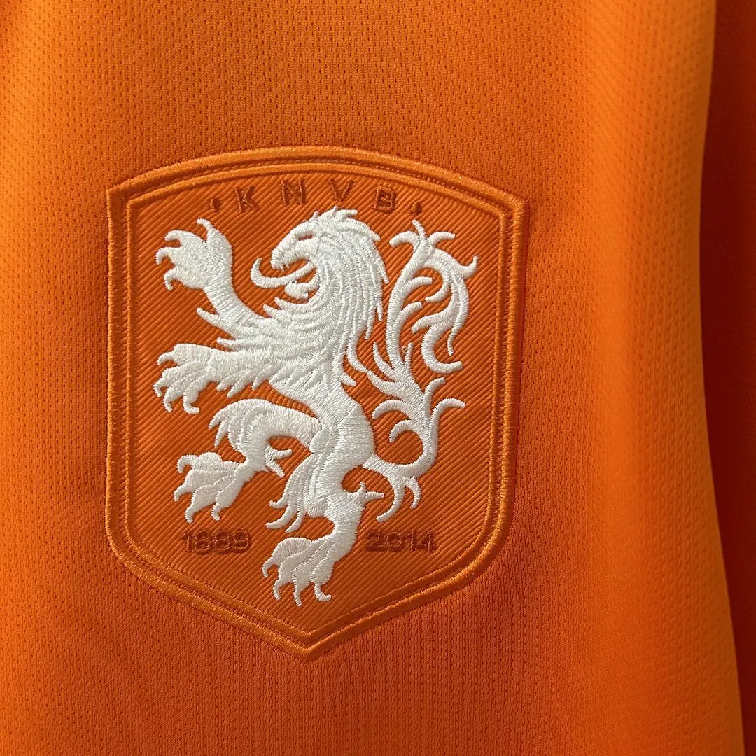 2014 Netherlands Home Retro Kit Vintage Shirt AAAAJersey Dropship Yupoo 5