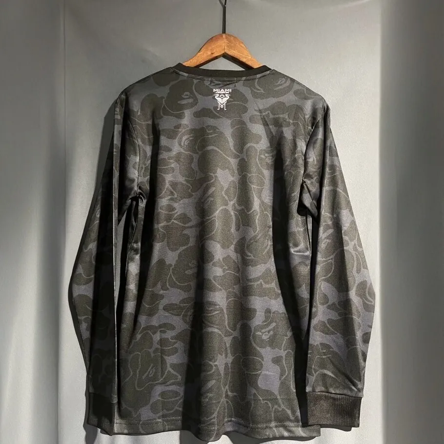 23-24 Inter Miami Limited Gris Black Shirt Long Sleeve Joint Edition Kit Soccer Jerseys Yupoo 1