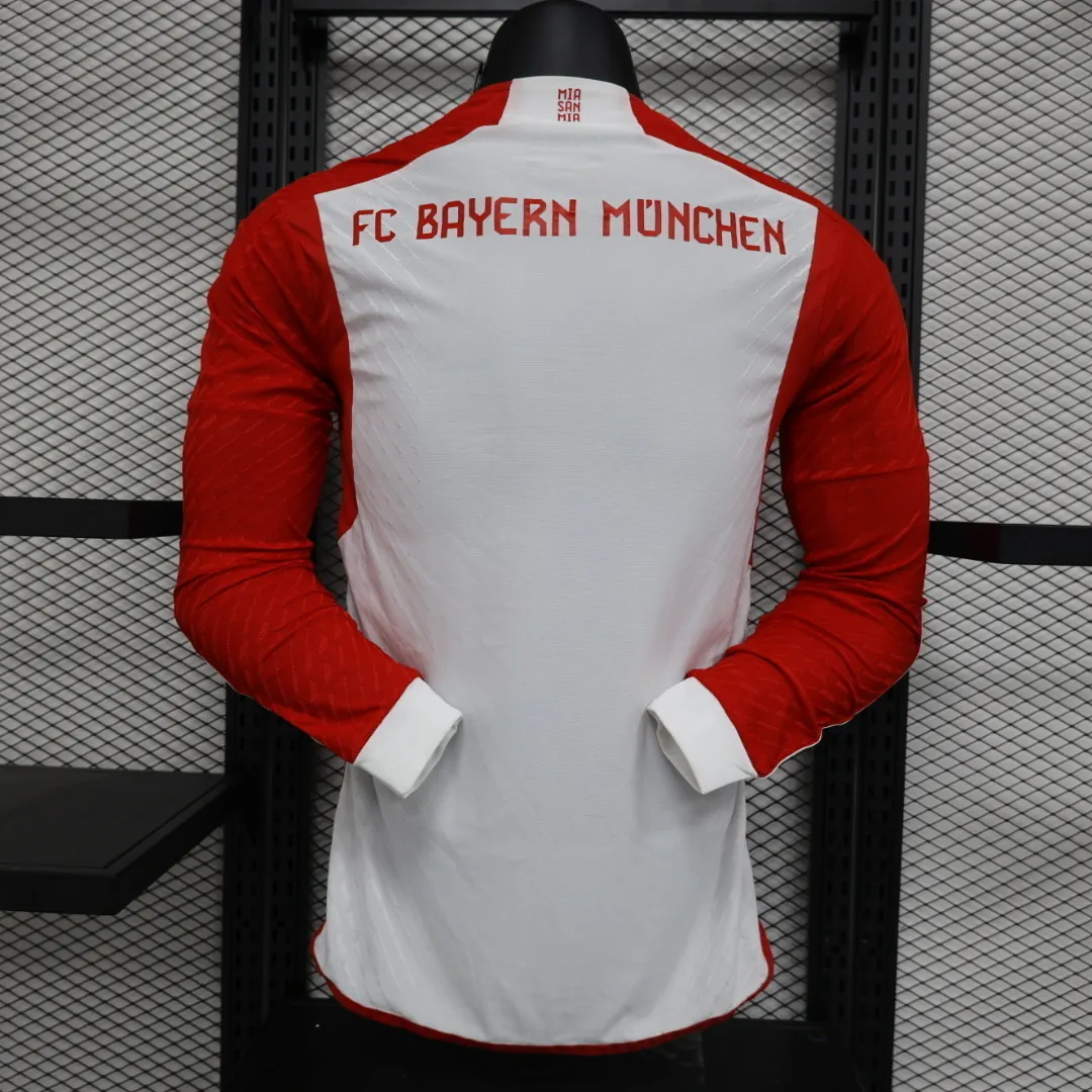 23-24 Bayern Home Player Version Long Sleeve Soccer Jerseys Yupoo 1