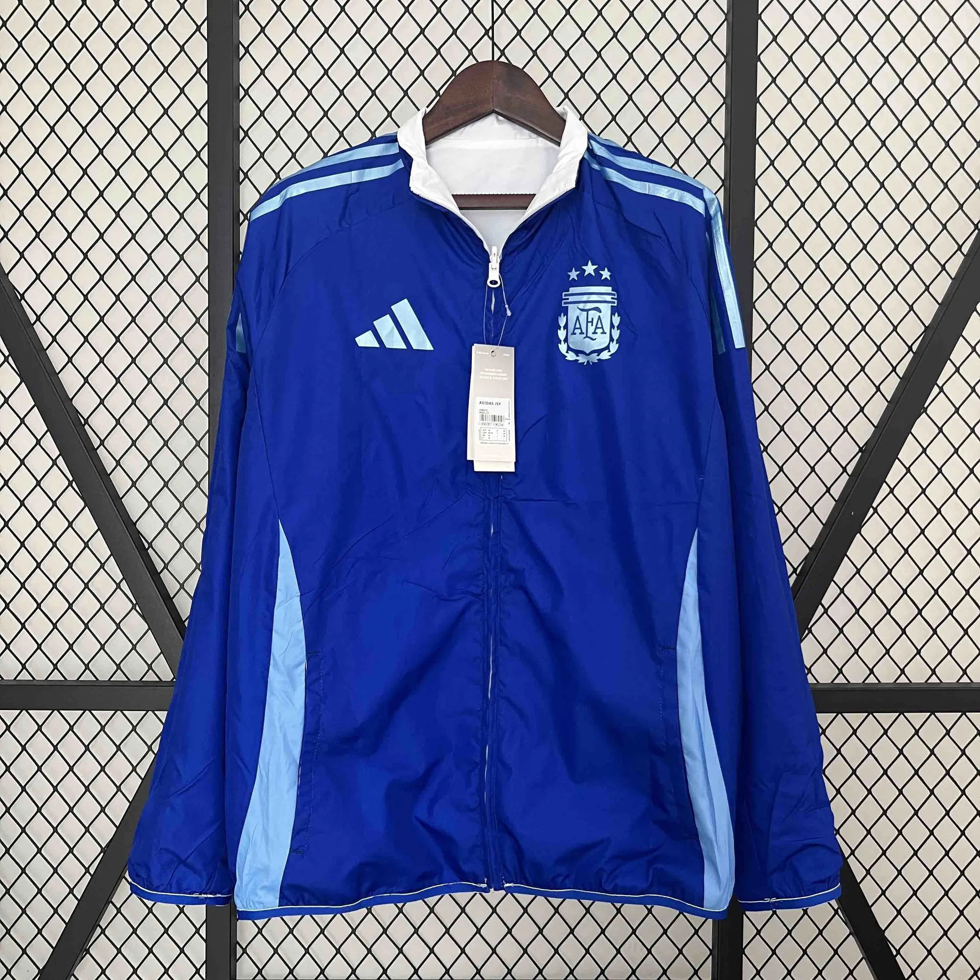 2024 Argentina Trench Coat Reversible Windbreaker Double-Sides Jacket Soccer AAAAJersey Yupoo 1