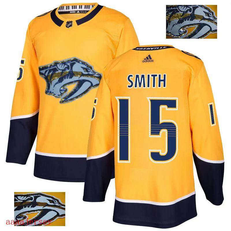 2018 Nashville Predators ice hockey jersey M-3XL 纳什维尔掠夺者队时尚亮片款冰球服 10