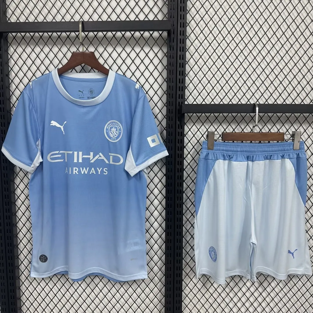 26-27 Manchester City Home Kid Kits Youth Football Apparels AAAAJersey Supply Yupoo 2 2