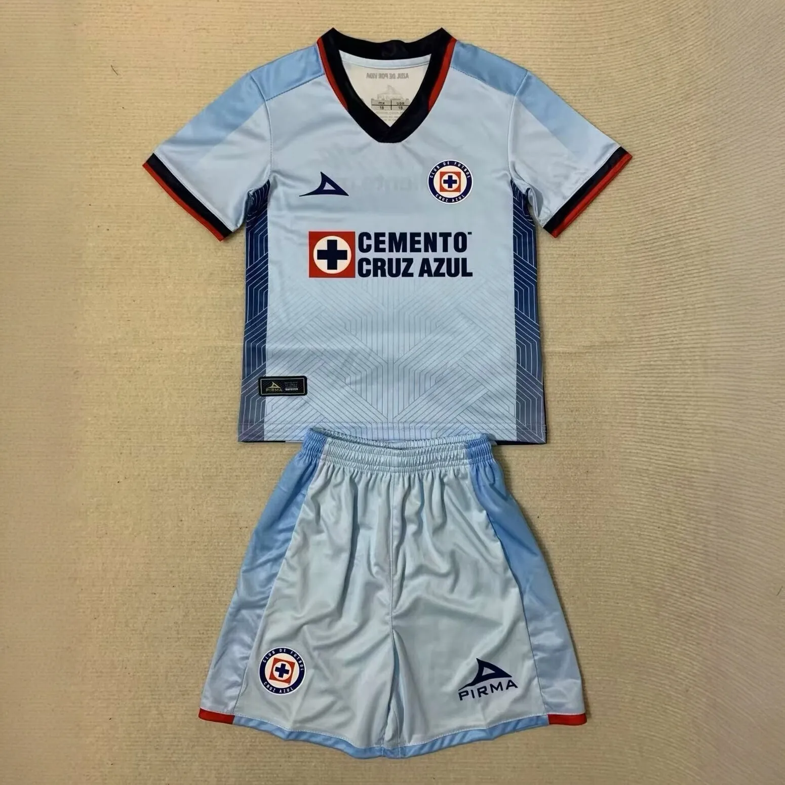 23-24 Cruz Azul Away Kids Kit Children Suits Soccer Jerseys Yupoo 2