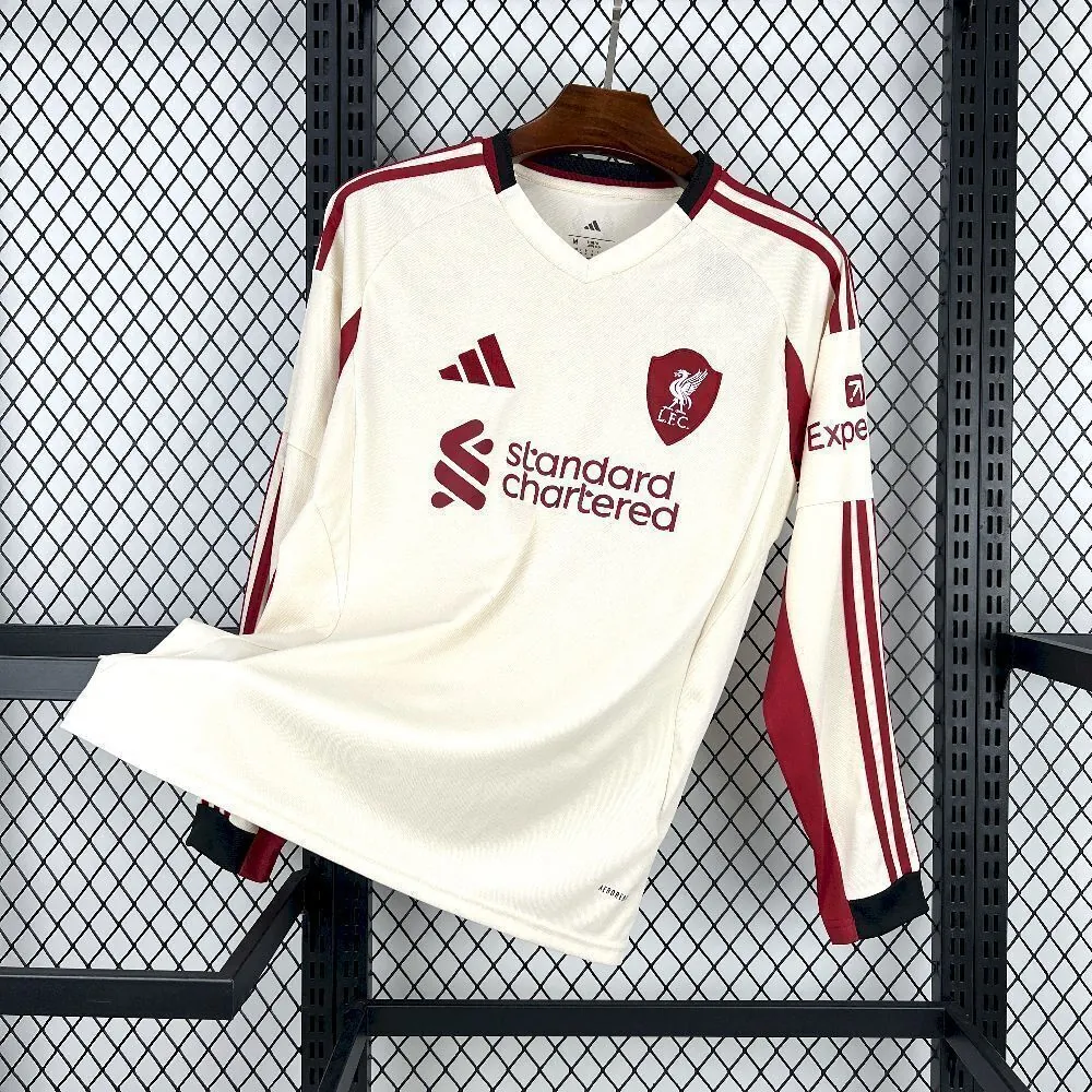 25-26 Liverpool Away Long Sleeve Kit Football Apparels AAAAJersey Wholesale Yupoo 6