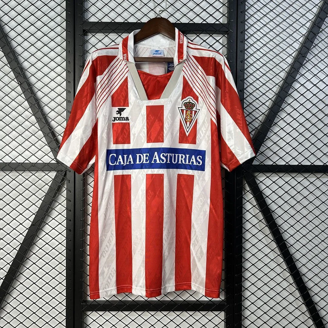 94-95 Sporting Gijon Home Retro Kit Vintage Shirt Soccer AAAAJersey Yupoo 8