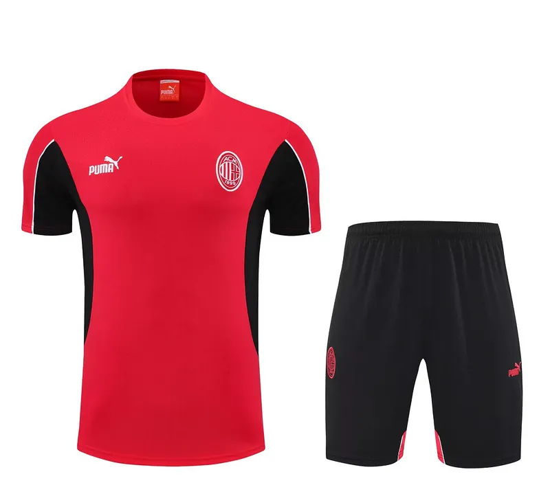 25-26 AC Milan Red&Black Training Kits Football Tracksuits 3