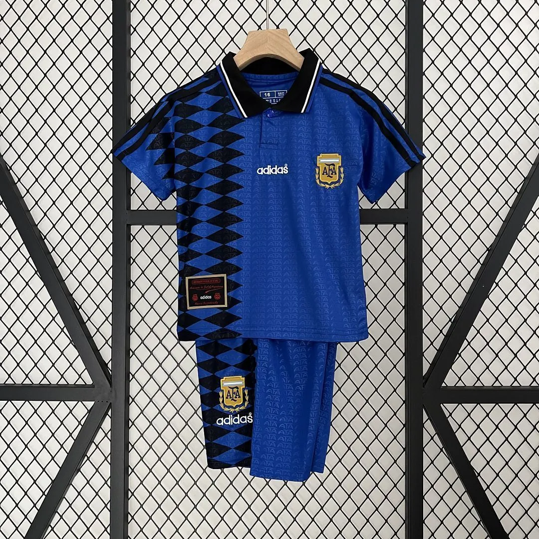 1994 Argentina Away Retro Kid Kits Youth Apparels Football AAAAJersey Yupoo 9