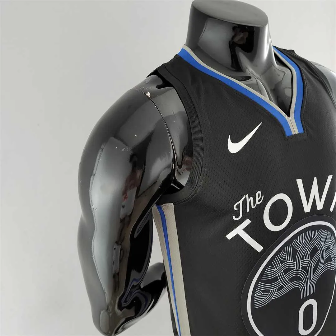 2020 PAYTON II#0 Warriors City Edition Black and Grey NBA Jersey 8