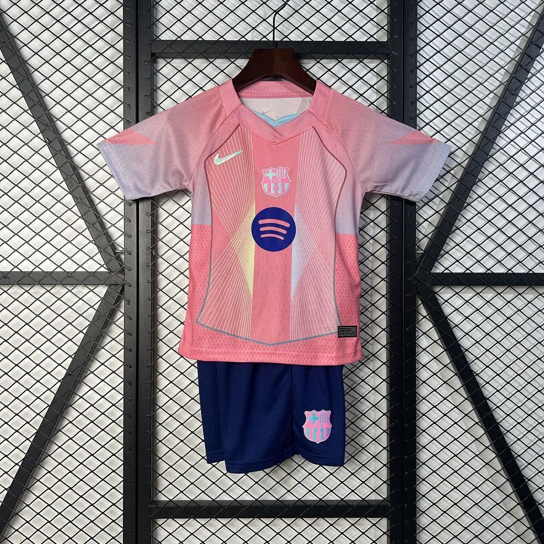 25-26 Barcelona Pink Special Edition Kid Kits Youth Apparels AAAAJersey Wholesale Yupoo-1 8