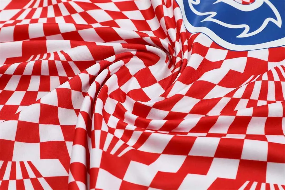 22-23 Chelsea Training Suit Short Sleeve Kit Red and White 19
