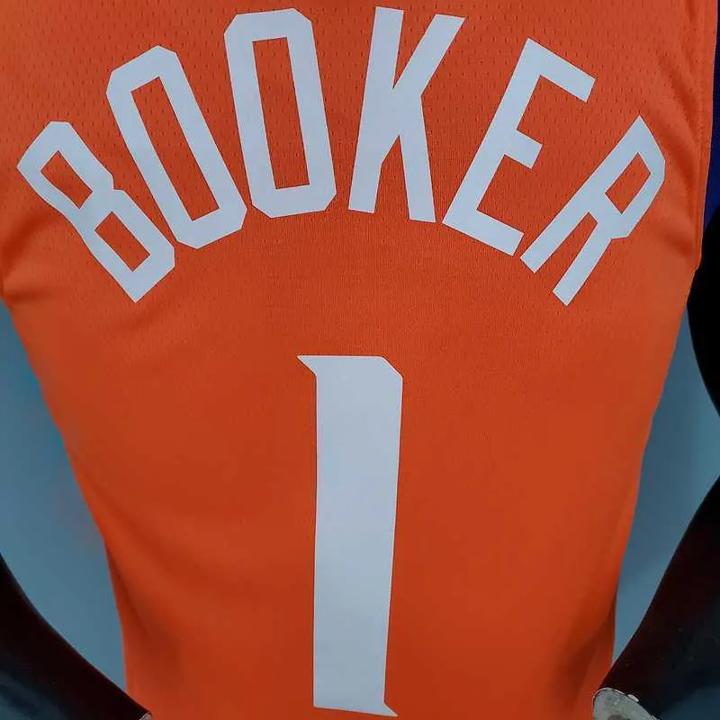 2021 BOOKER#1 Suns Jordan Theme Orange 7
