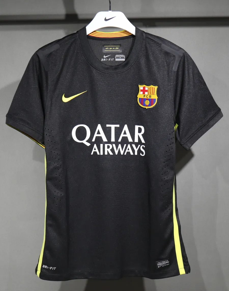 13-14 Barcelona Third Away Retro Kit Vintage Player Version Sino Shirt AAAAJersey Dropship Yupo 7