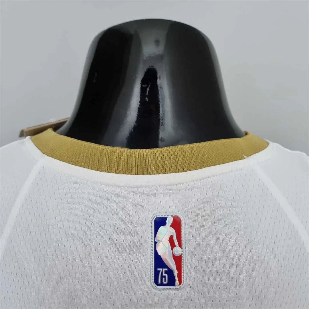 75th Anniversary New Orleans Pelicans Williamson#1 White NBA Jersey 8
