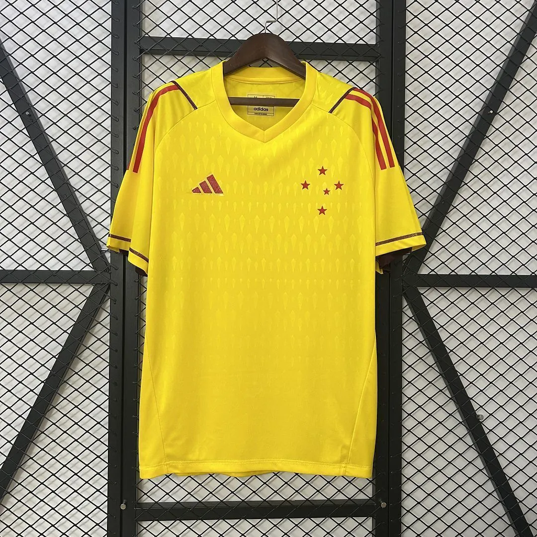 24-25 Cruzeiro Goalkeeper Yellow Kit Soccer T-Shirt AAAAJersey Dropship Yupoo 8