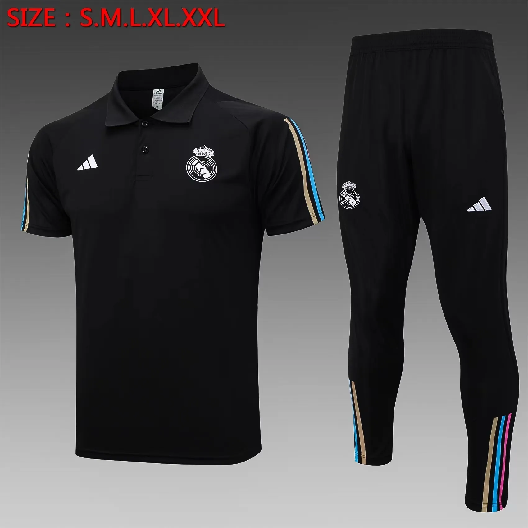 23-24 Real Madrid Polo(Shirt+Pants) Cheap Jerseys Yupoo 3
