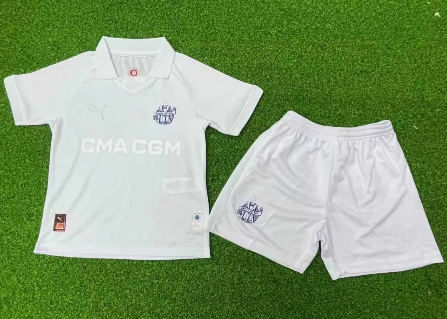 24-25 Marseille 125-Year Anniversary White Kids Kits Youth Apparels AAAAJersey Supplier Yupoo 2