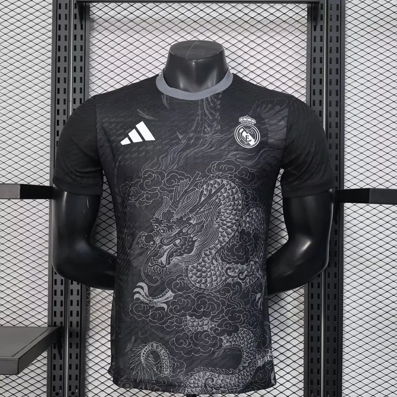 25-26 Real Madrid Black Dragon 2 Special Edition Kit Player Version Shirt AAAAJersey Wholesale 4