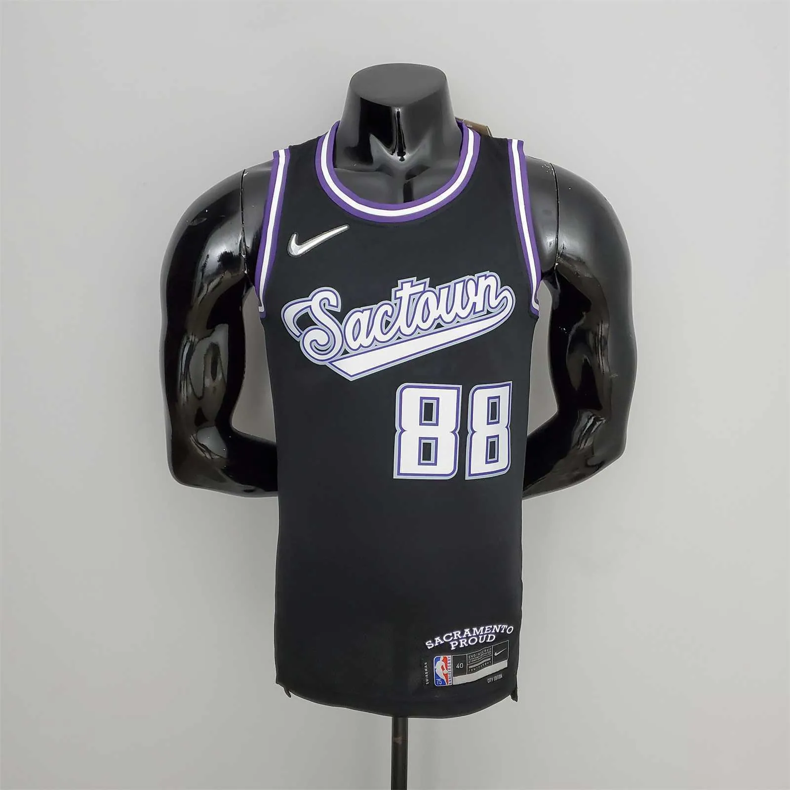 2022 Season QUETA#88 Kings City Edition Black NBA Jersey 11