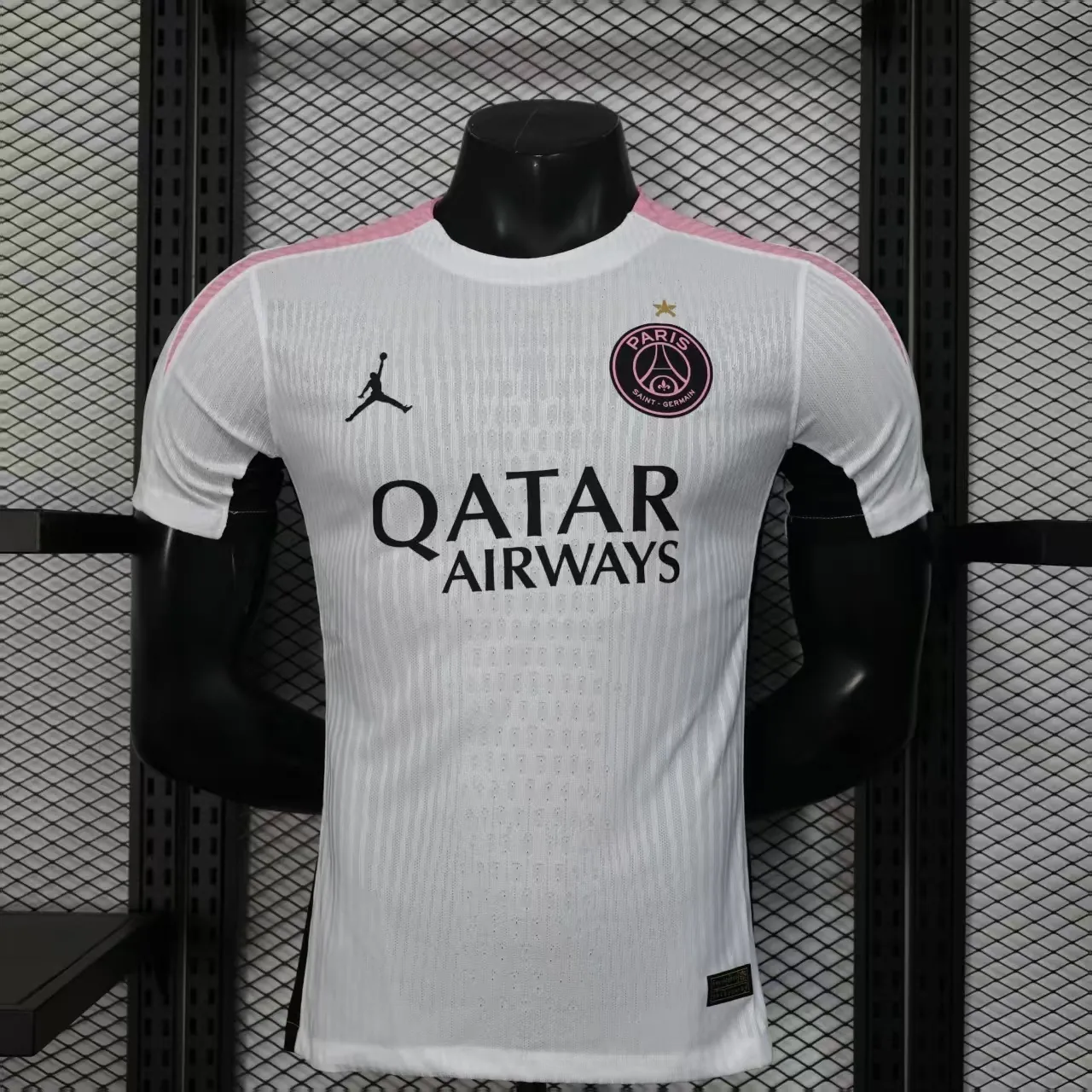 25-26 PSG White&Pink Pre-Match Kit Player Version Shirt Soccer AAAAJersey Yupoo 7