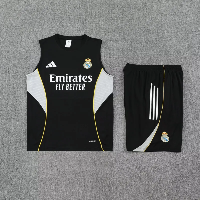 25-26 Real Madrid Training Kits Black Football Vest Suits 1