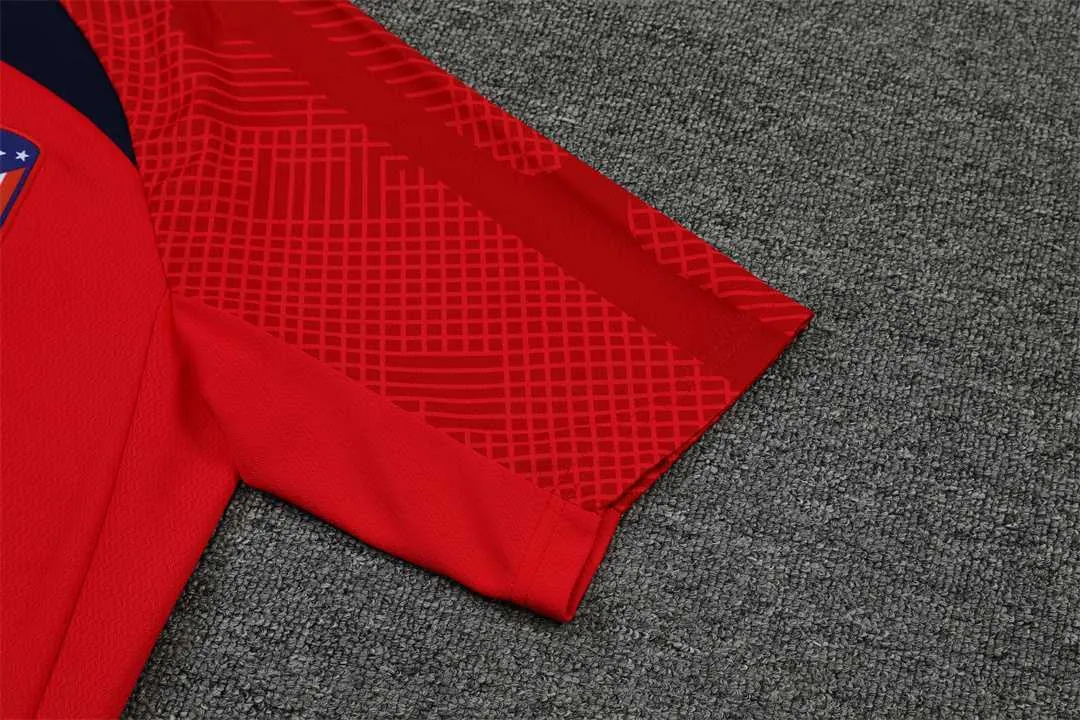 22-23 Atletico Madrid training suit short sleeve kit red 8