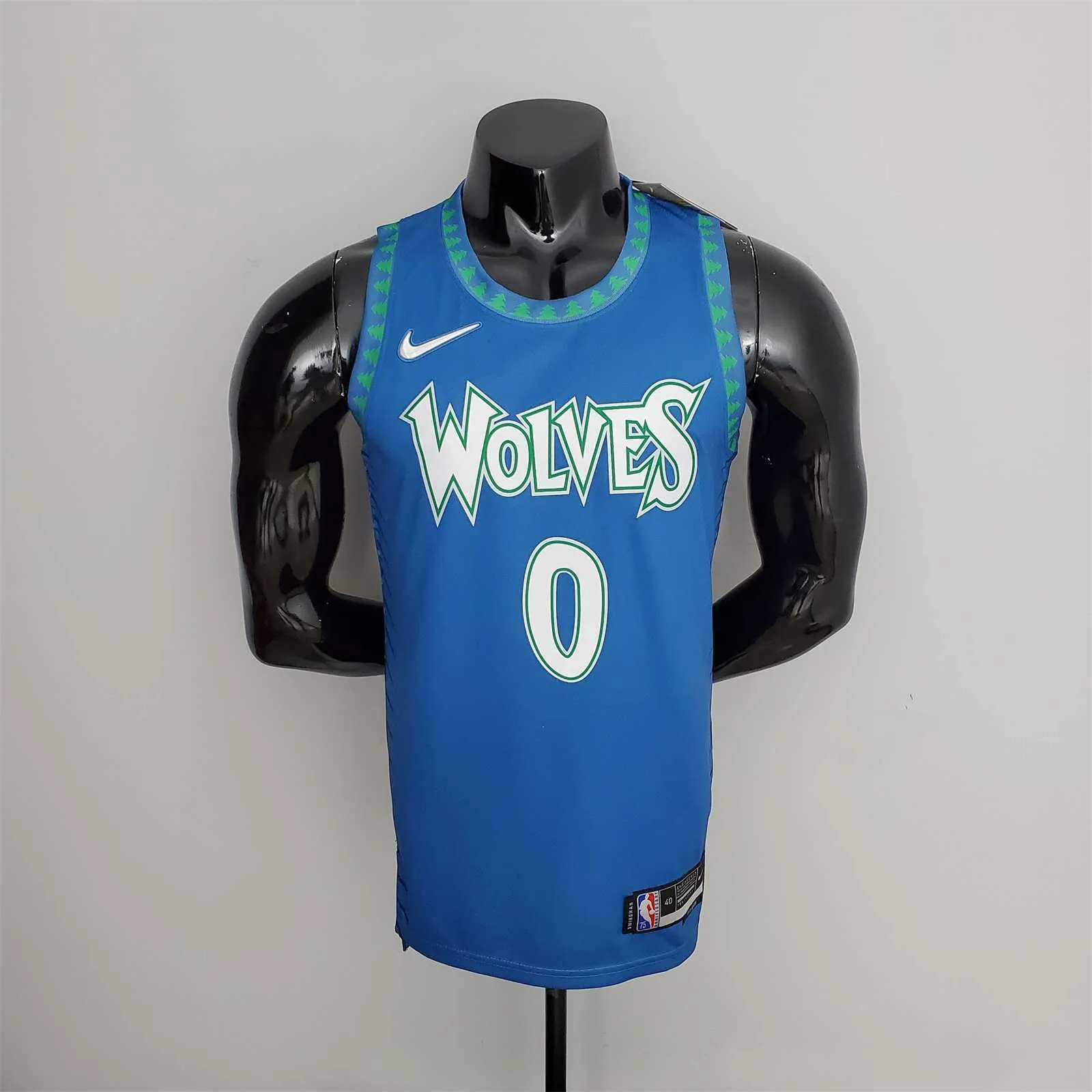75th Anniversary 2202 Season RUSSELL#0 Minnesota Timberwolves City Edition Blue NBA Jersey 9