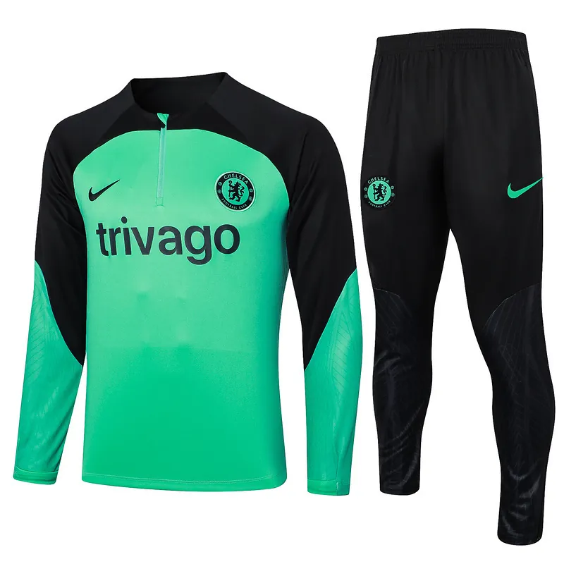 23-24 Chelsea Green Training Suit Long Sleeve Sweat Kits Best Jerseys Yupoo 3