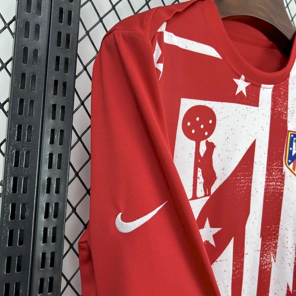 25-26 Atletico Madrid Red Training Long Sleeve Shirt Football Uniform AAAAJersey Wholesale Yupo 2