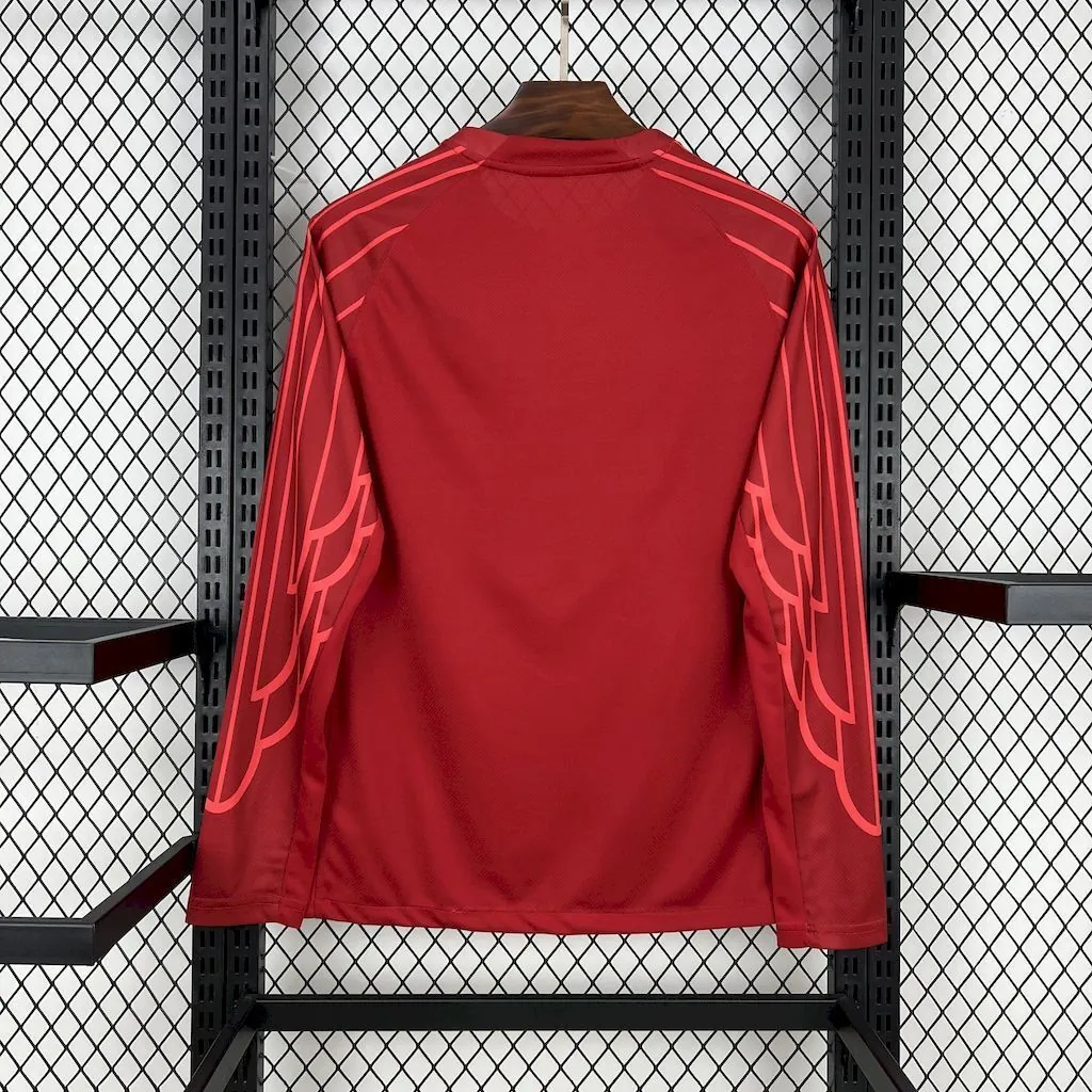 25-26 PSG Red Goalkeeper Long Sleeve Kit Football T-Shirt AAAAJersey Yupoo 3