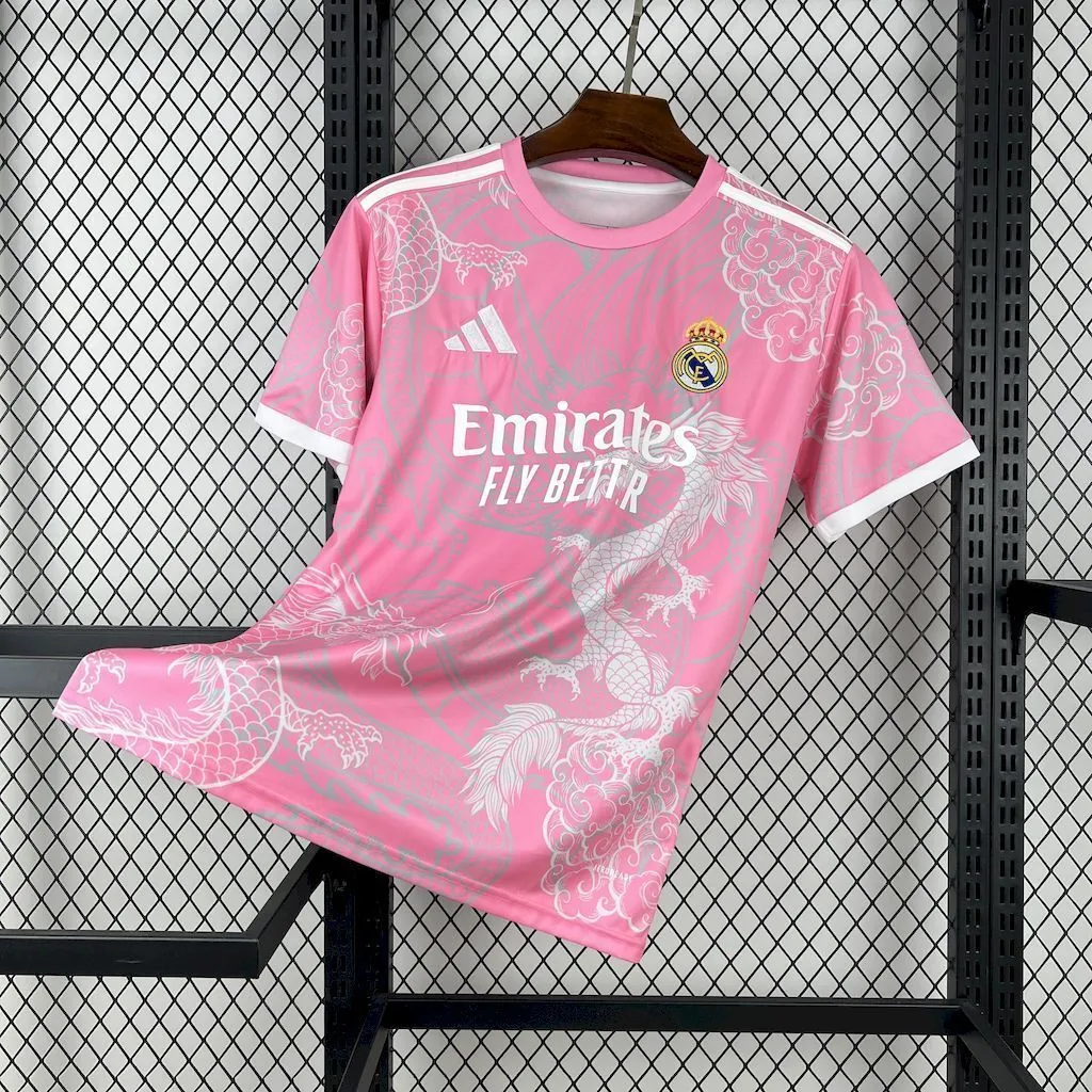 25-26 Real Madrid Pink Dragon Special Edition Shirt AAAAJersey Dropship Yupoo 6
