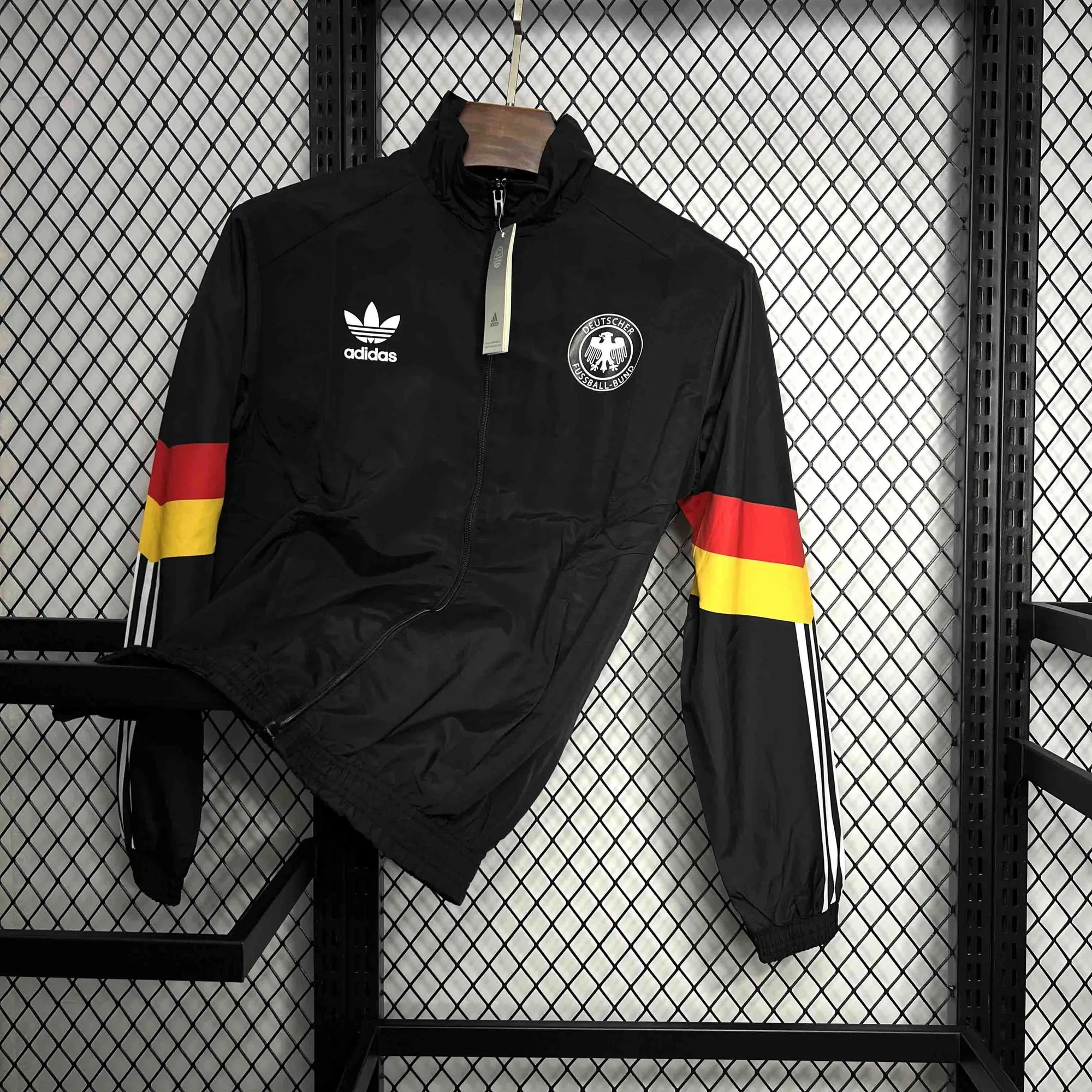2024 Germany Originals Track Black Windbreaker Jacket AAAAJersey Supplier Yupoo 2