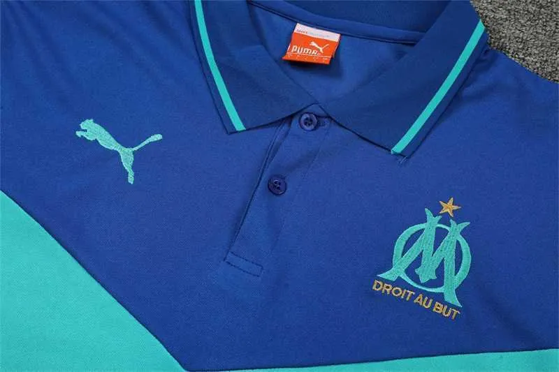 Polo Marseille color blue and green team logo 7