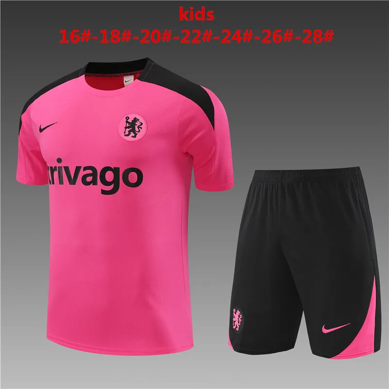 24-25 Chelsea Kids Training Soccer Jerseys Football Shirts 1