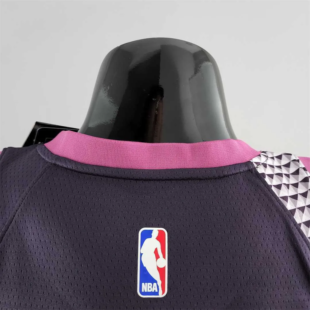 Minnesota Timberwolves TOWNS#32 Black and Purple NBA Jersey 1