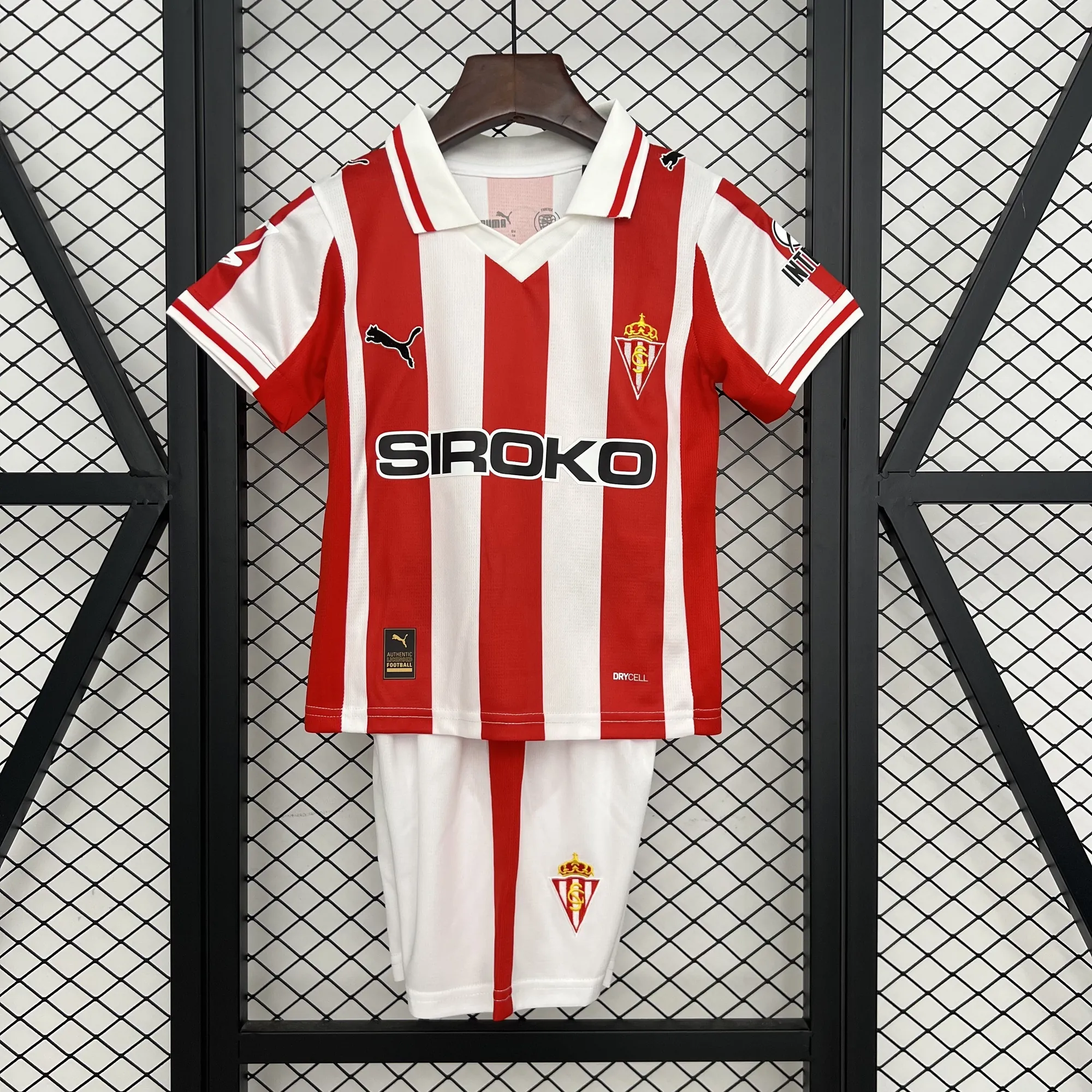 25-26 Sporting Gijon Home Kids Kit Soccer Youth Sports Suits AAAAJersey Supply Yupoo 6