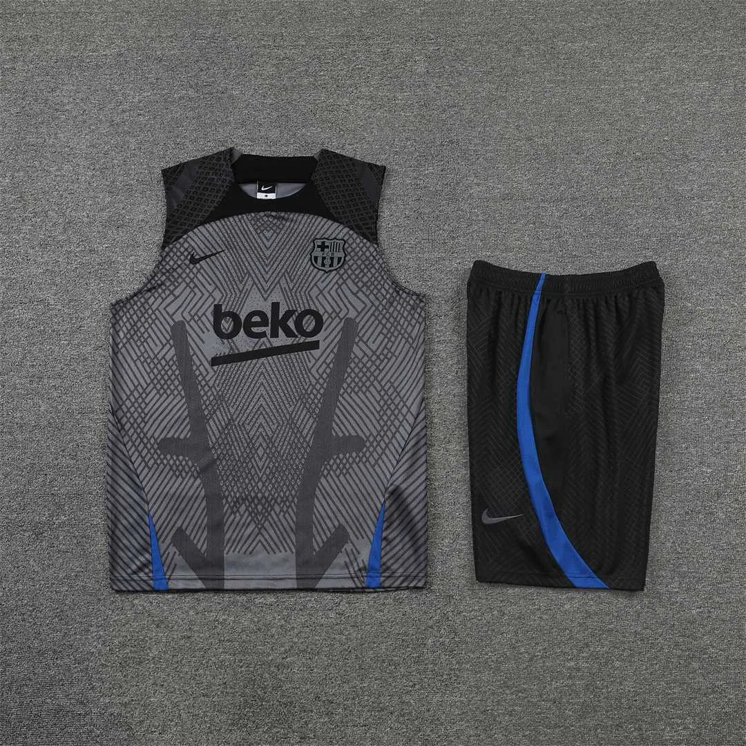 22-23 Barcelona vest training suit kit grey 2