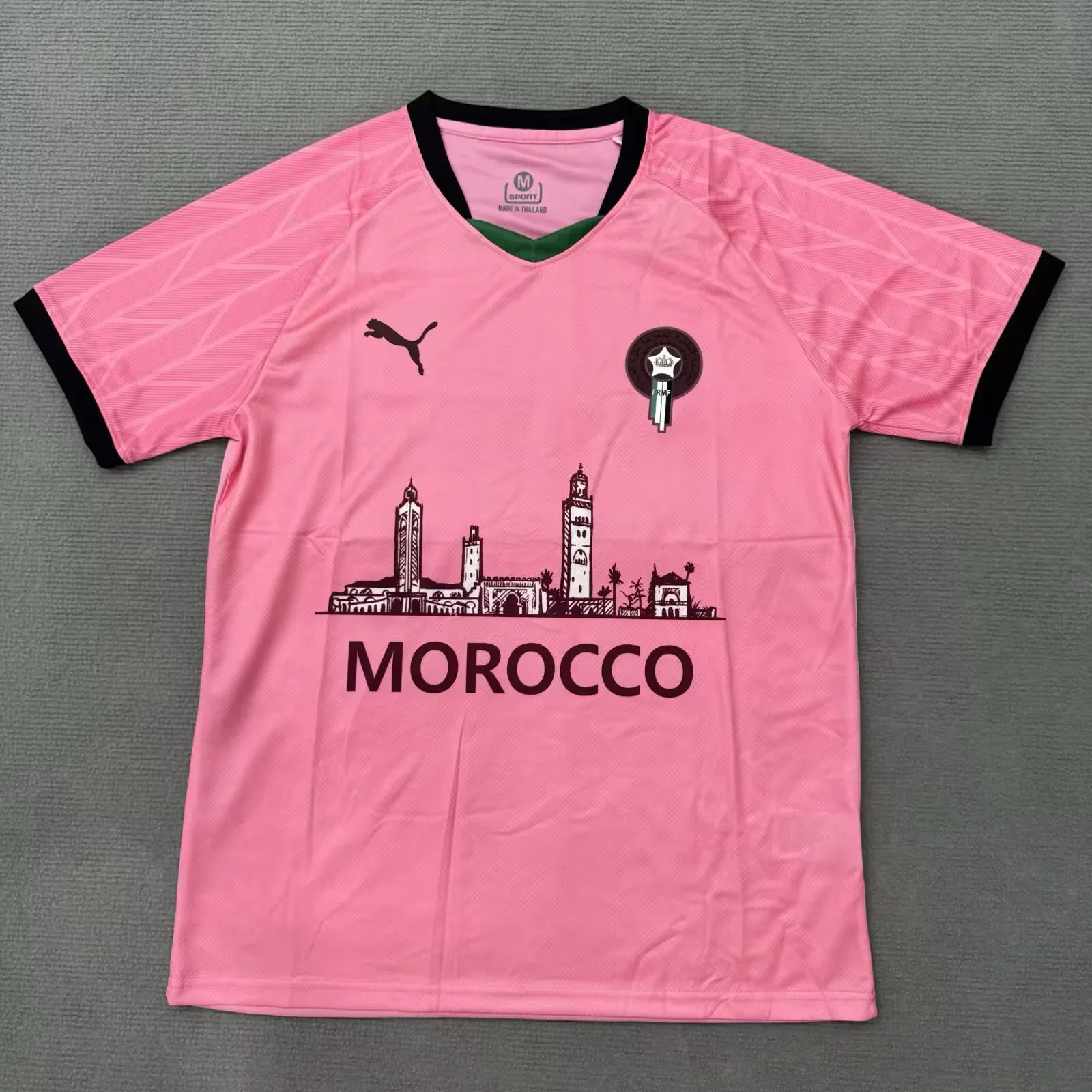 2025 Morocco Special Edition Kit été Pink T-Shirt Football Uniform AAAAJersey Dropship Yupoo 2