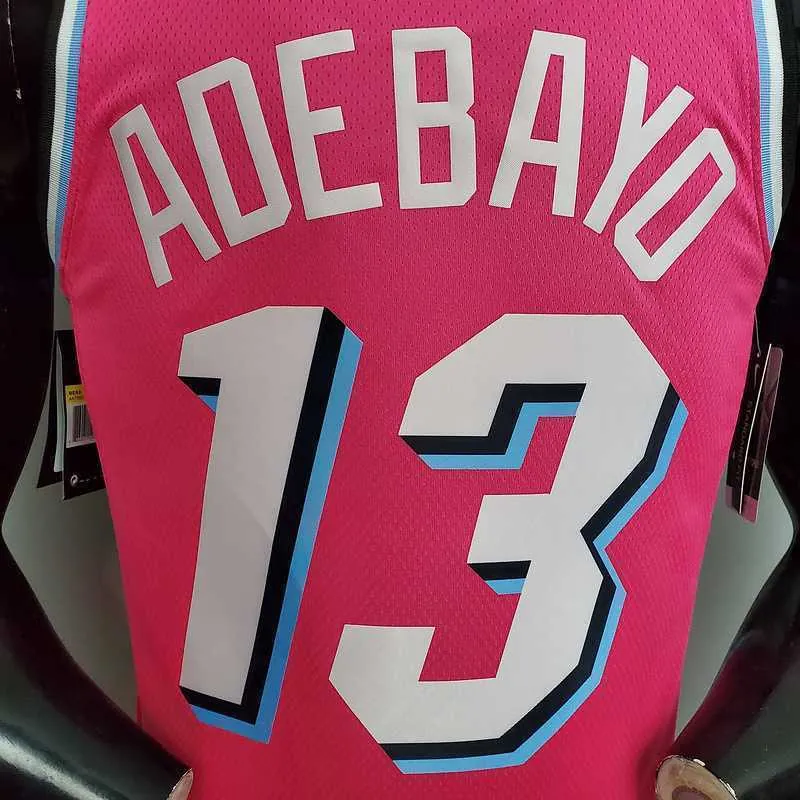 ADEBAYO#13 Miami Heat V-neck pink 1