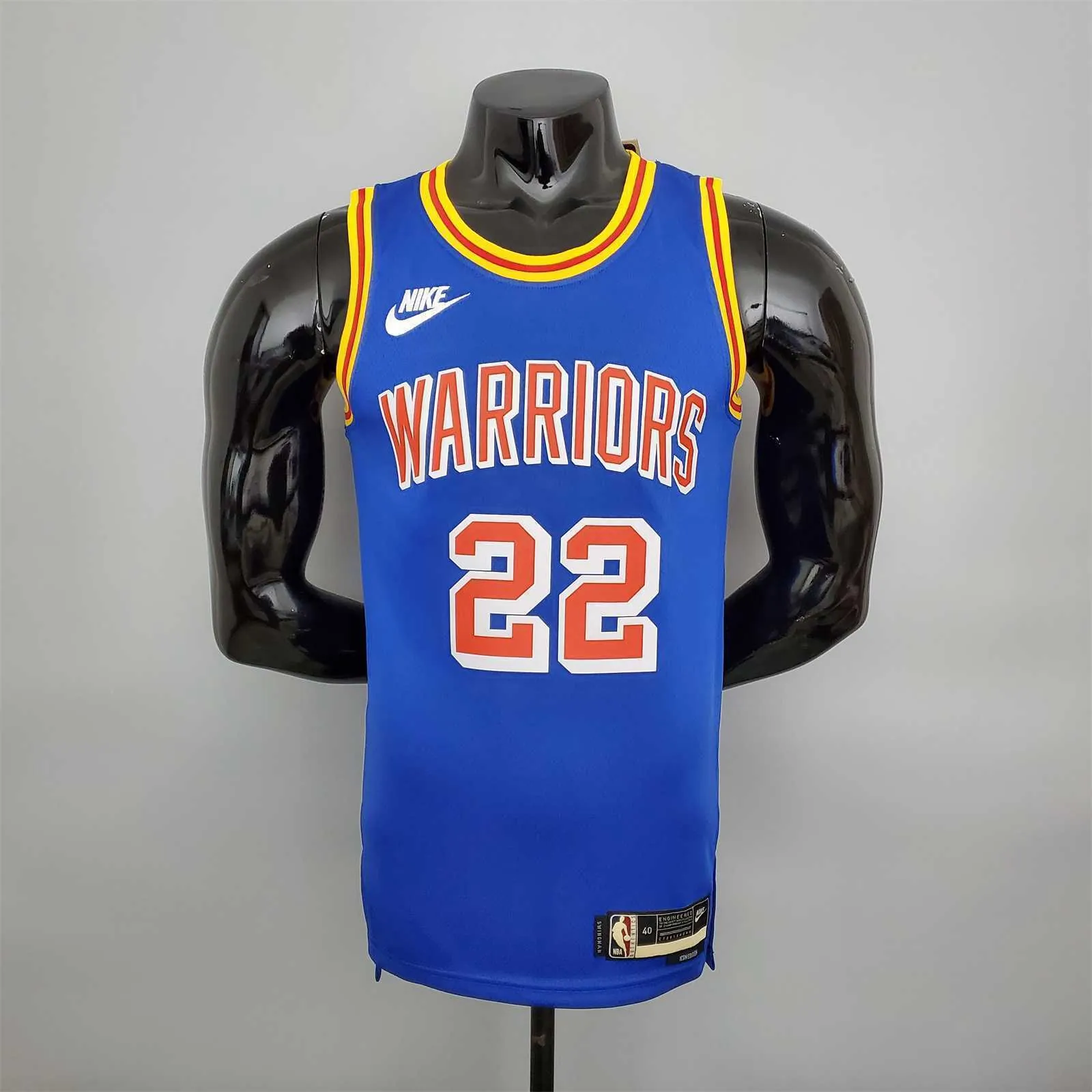 75th Anniversary Wiggins #22 Warriors Retro Blue 8