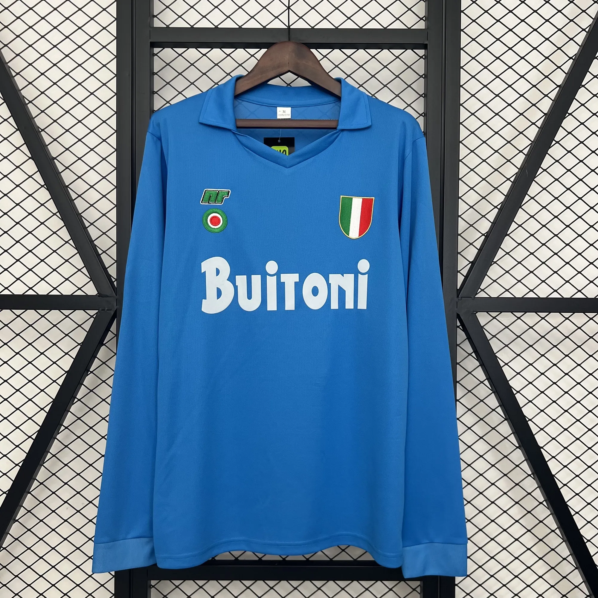 87-88 Napoli Home Retro Kit Vintage Long Sleeve Shirt AAAAJersey Dropship Yupoo 8